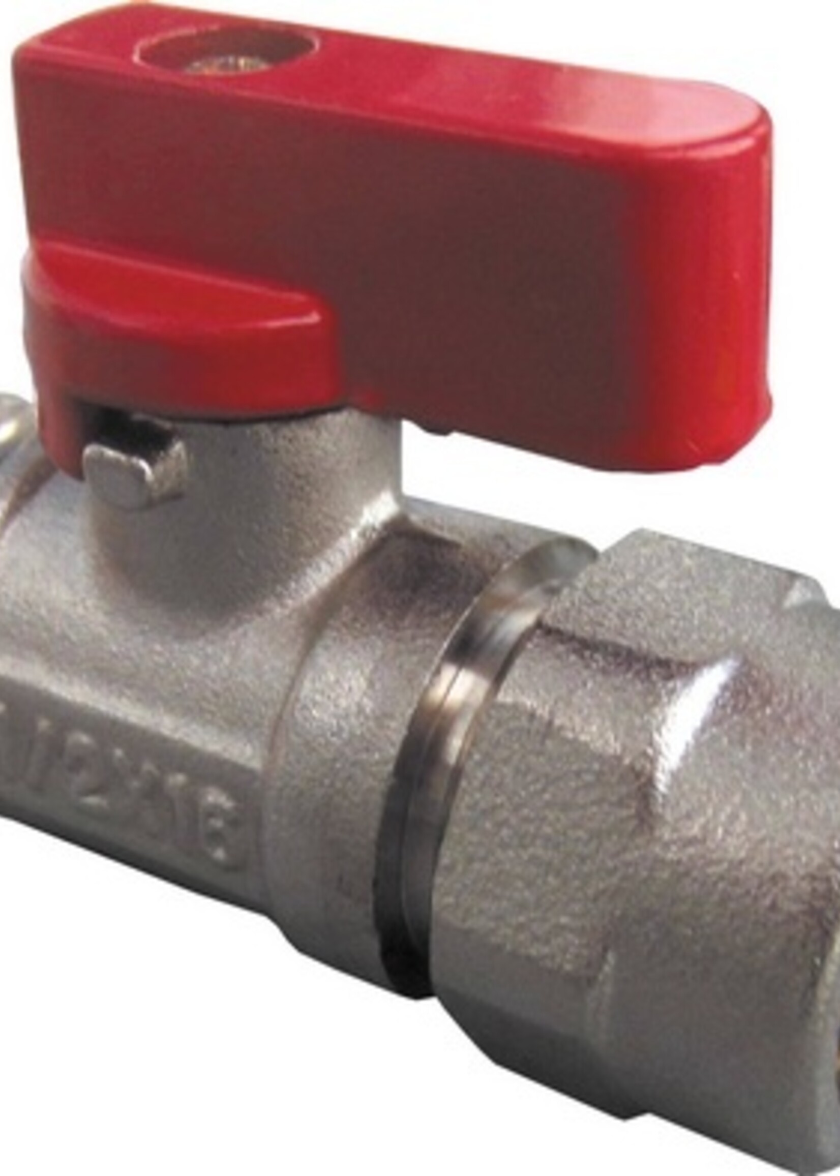 MINI GLASS VALVE 1/2"M X 16/2 MULTI-LAYER PIPE RED