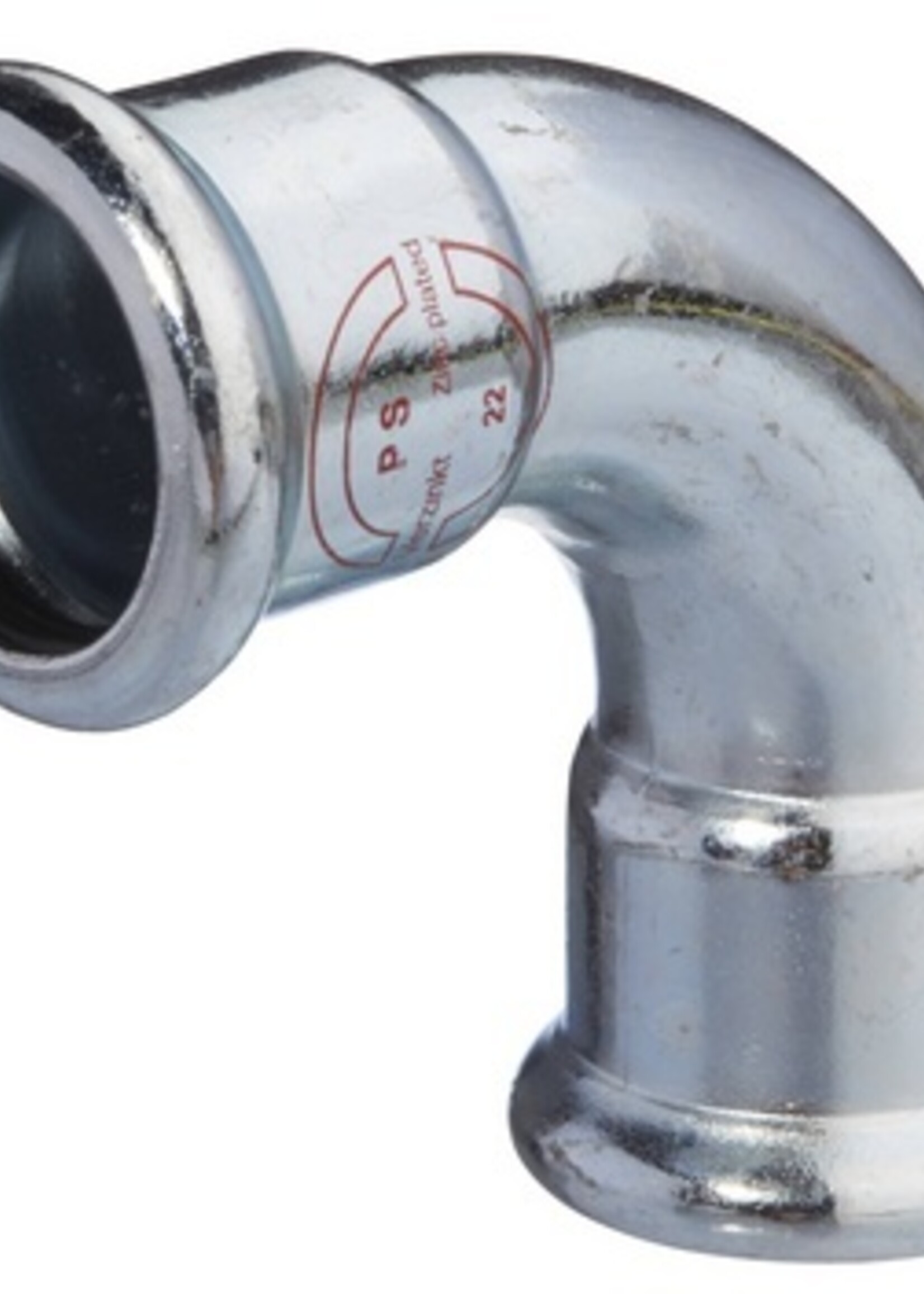 M-PRESS STAAL VERZINKT BOCHT 90° FF 108 x 108