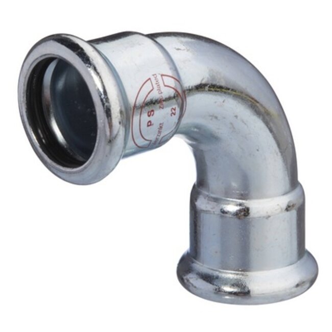 M-PRESS STAAL VERZINKT BOCHT 90° FF 108 x 108