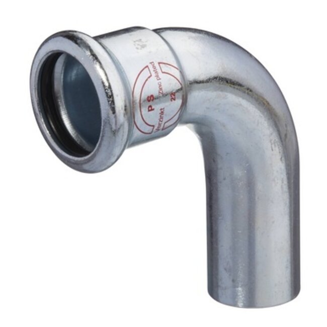 M-PRESS STAAL VERZINKT BOCHT 90° MF  28 x 28
