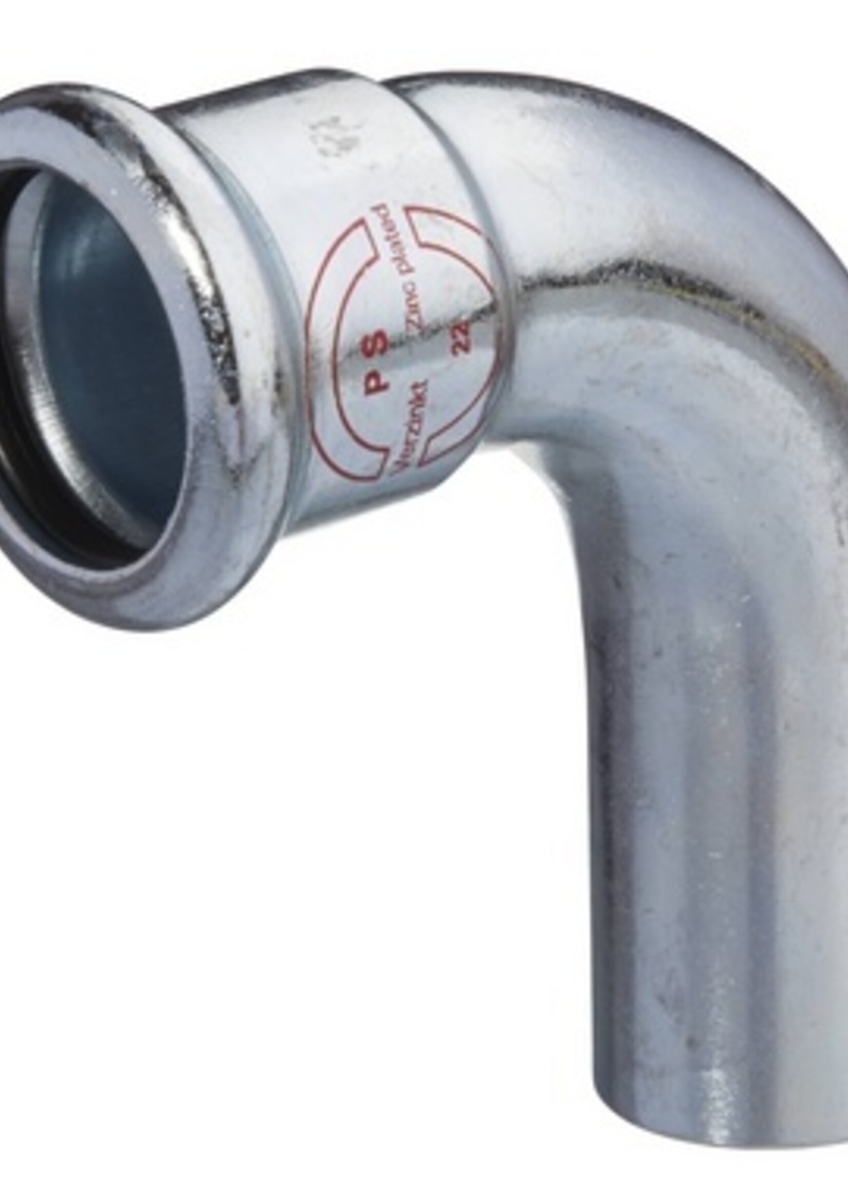 M-PRESS GALVANIZED STEEL BEND 90° MF 88.9 x 88.9