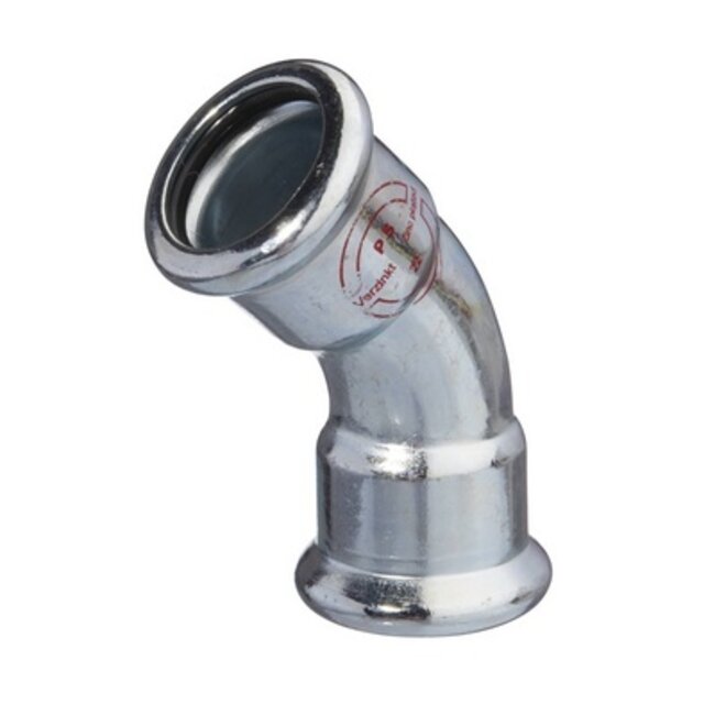 M-PRESS STAAL VERZINKT BOCHT 45° FF 42 x 42