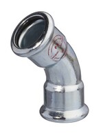 M-PRESS STAAL VERZINKT BOCHT 45° FF 108 x 108
