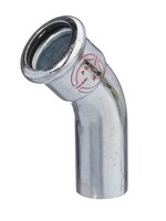 M-PRESS GALVANIZED STEEL BEND 45° MF 108 x 108