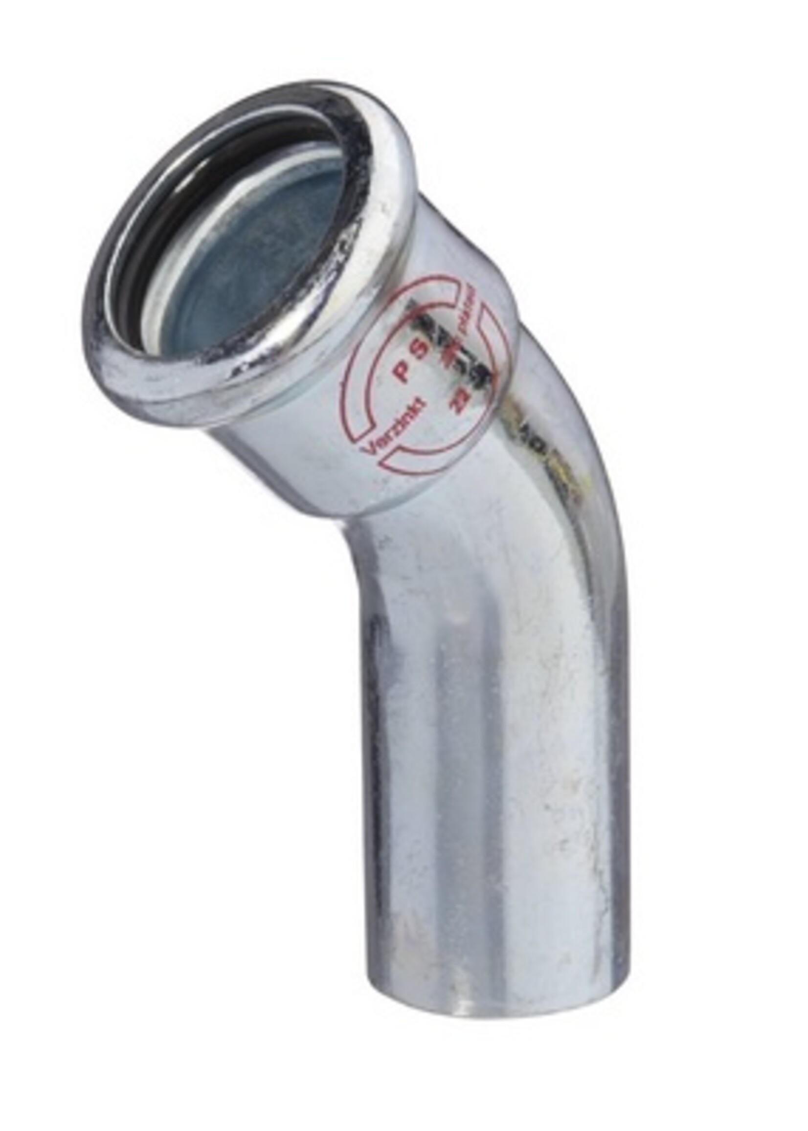 M-PRESS GALVANIZED STEEL BEND 45° MF 108 x 108