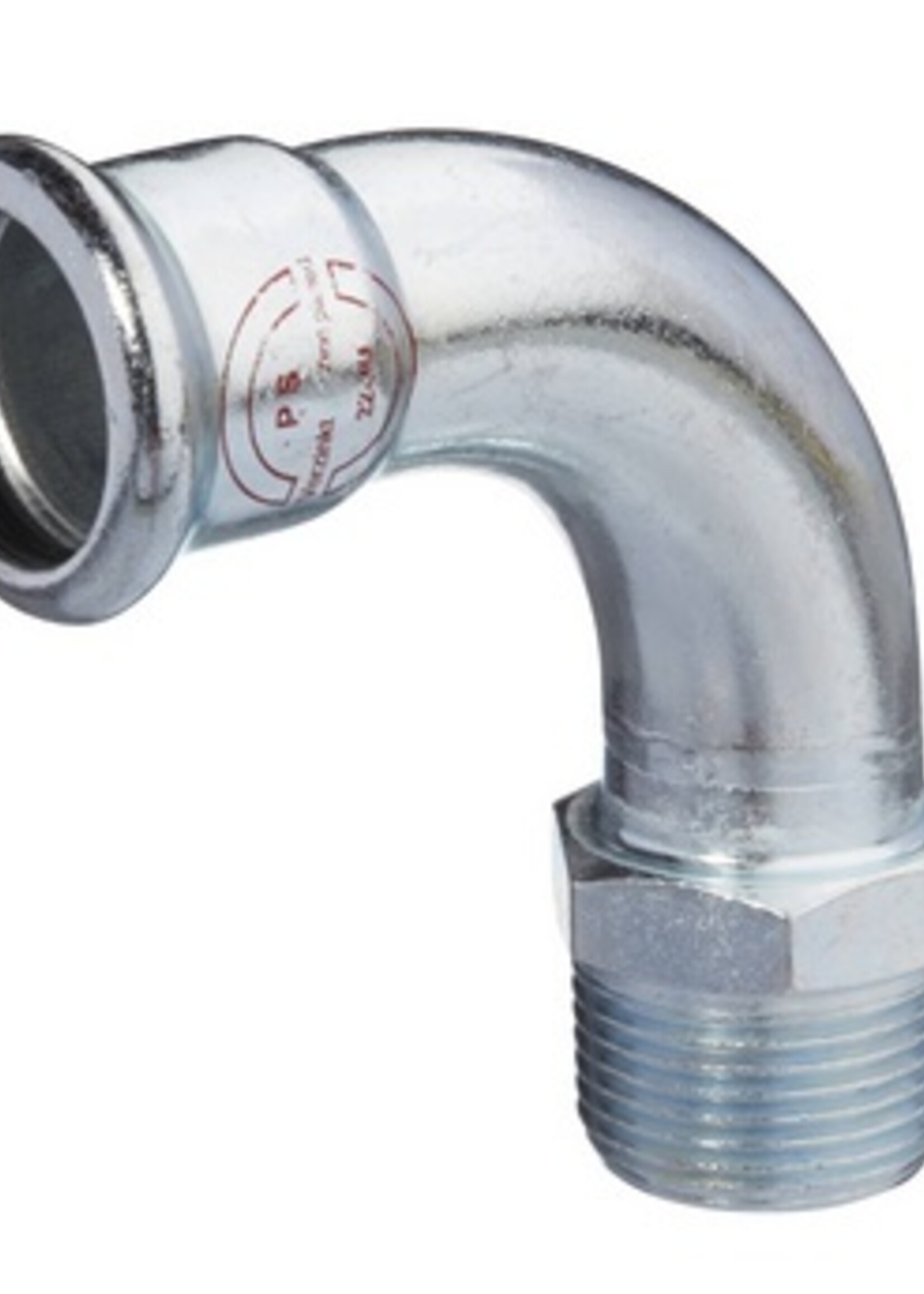 M-PRESS GALVANIZED STEEL BEND 90° OUTSIDE 22 x 3/4
