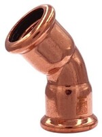 M-PRESS COPPER WATER BEND 45° FF 22 x 22