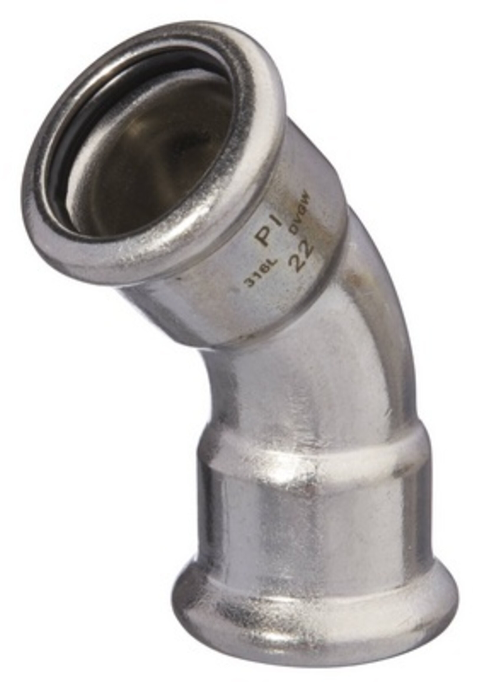 M-PRESS INOX BEND45° FF 54 x 54