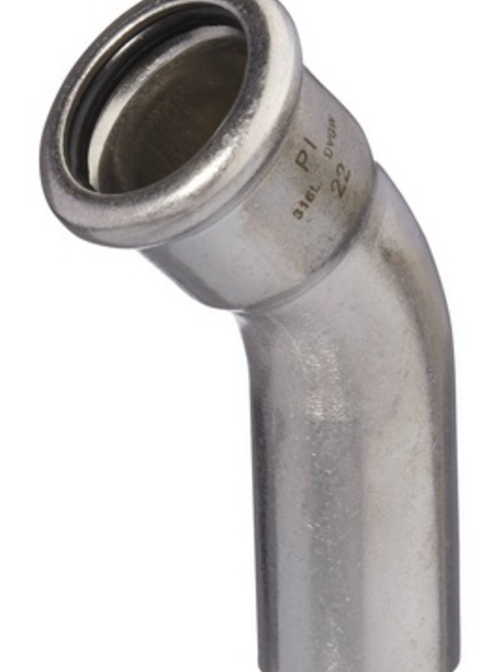 M-PRESS INOX BEND45° MF 22 x 22
