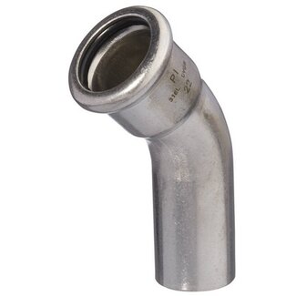M-PRESS INOX  BOCHT45° MF  22 x 22