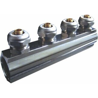 ENKELE GEMONTEERDE VERDELER 4/4" - 9 AANSLUITINGEN