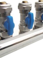GEMONTEERDE VERDELER 4/4"- 6 AANSL. 16/2 -BLAUW