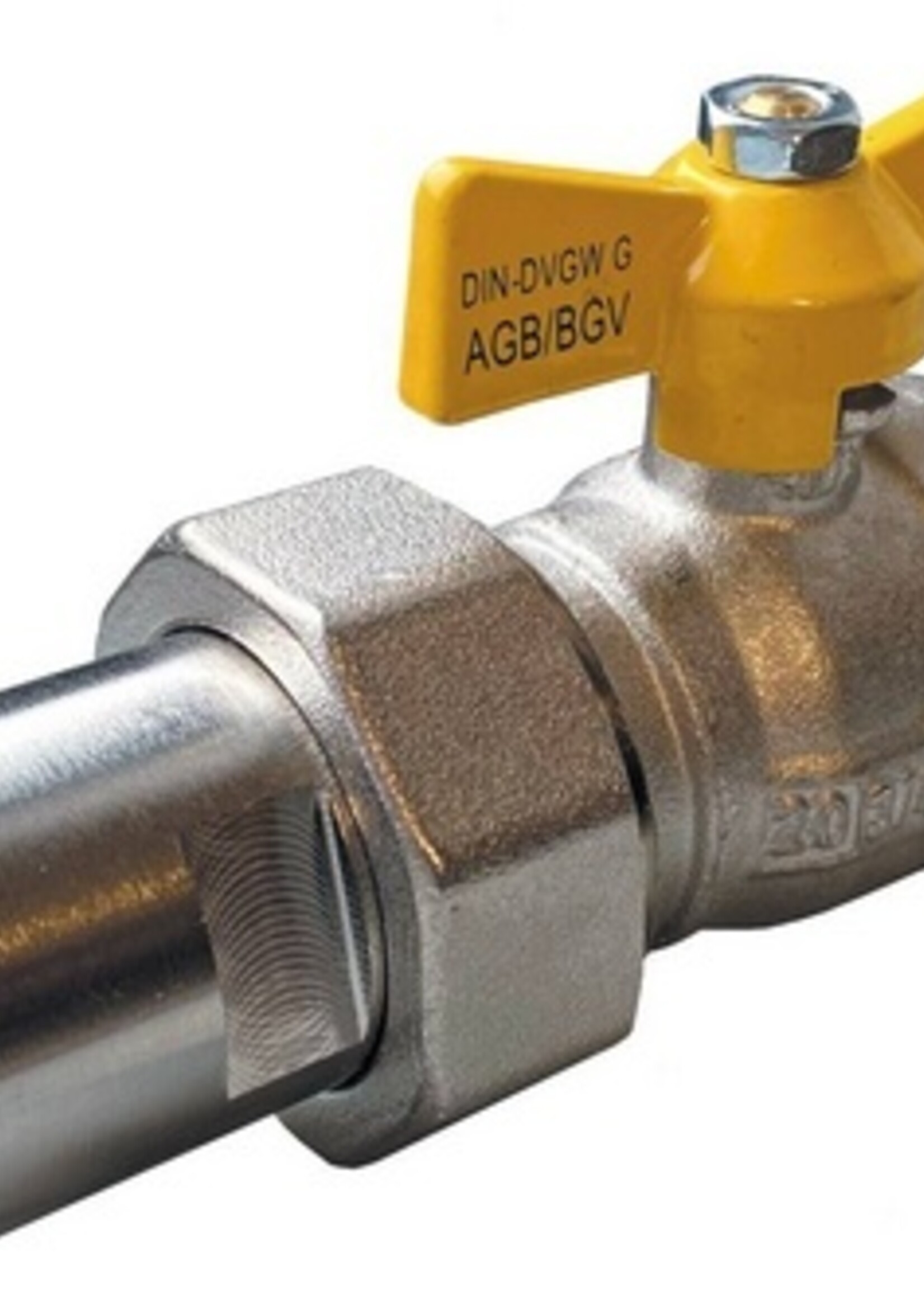 GAS BALL VALVE WITH BUTTERFLY 1/2"FF WITH COUPLER