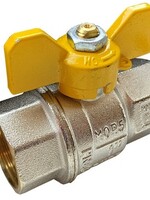 GAS BALL VALVE WITH BUTTERFLY 3/4" FF