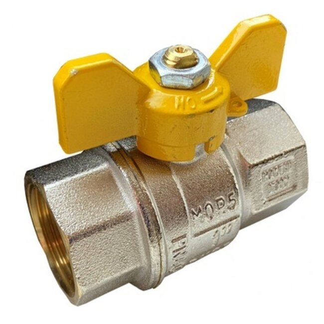 GASBOLKRAAN  MET VLINDER 3/4" FF