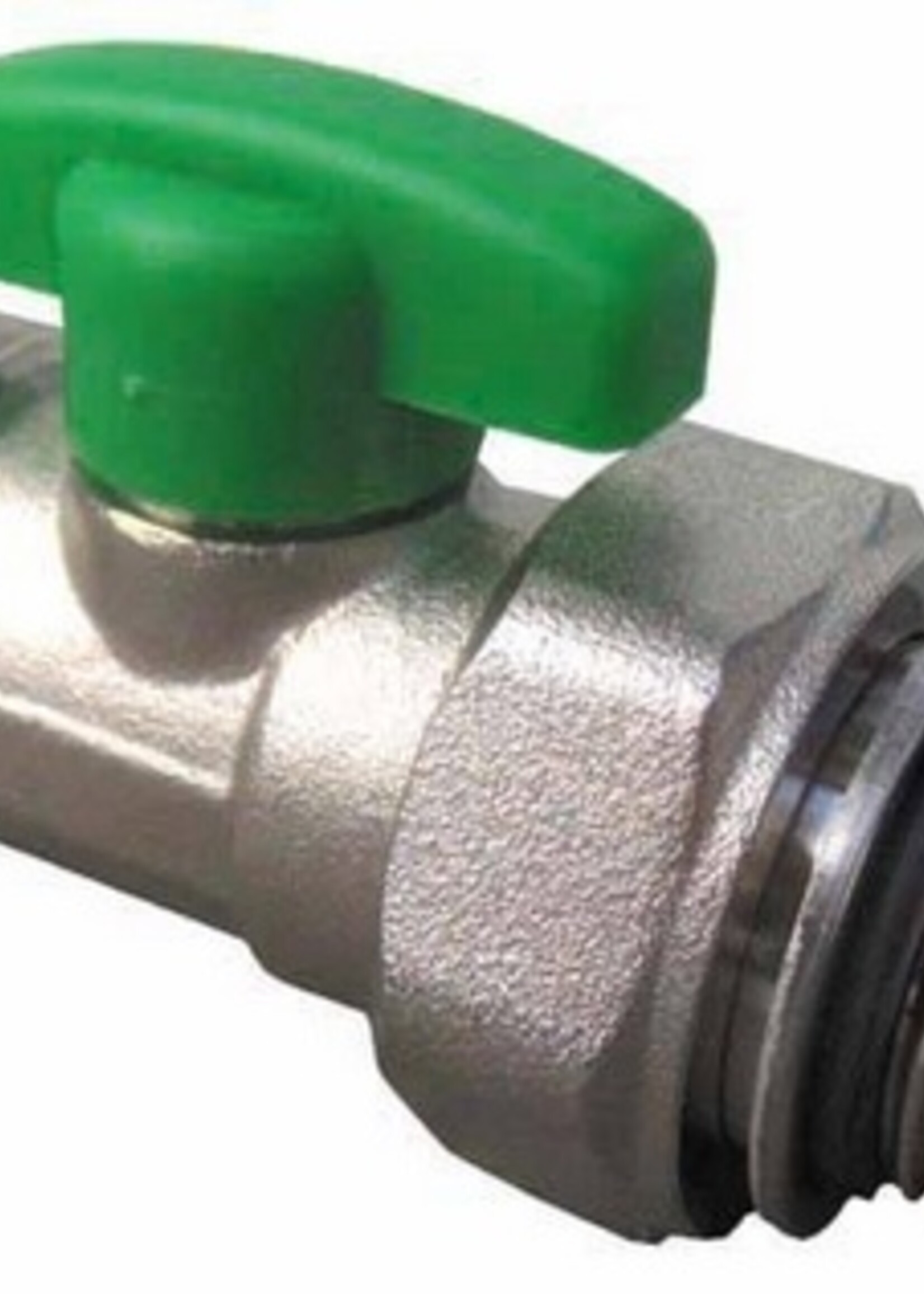 MINI GLOBAL VALVE WITH HEAD 1/2"M X 3/4" EURO-CON GREEN