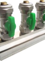 GEMONTEERDE VERDELER 4/4"- 2 AANSL. 16/2 -GROEN