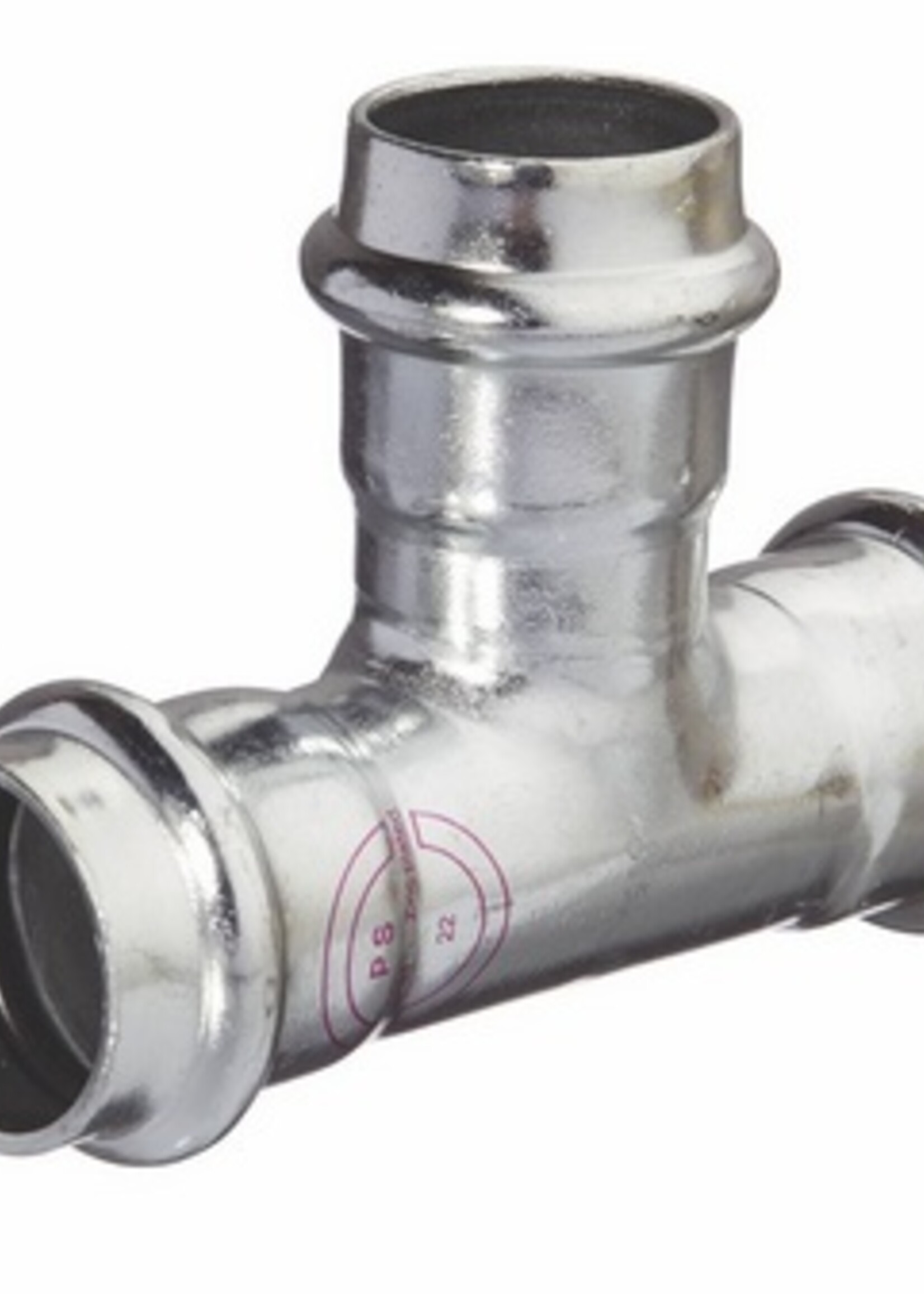 V-PRESS ST. GALVANIZED T-PIECE 22 x 22 x 22