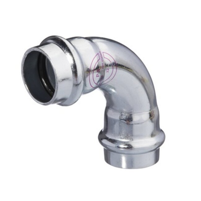 V-PRESS ST. VERZINKT BOCHT 90° 28 x 28