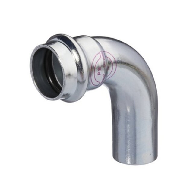V-PRESS ST. VERZINKT BOCHT 90° MF  28 x 28