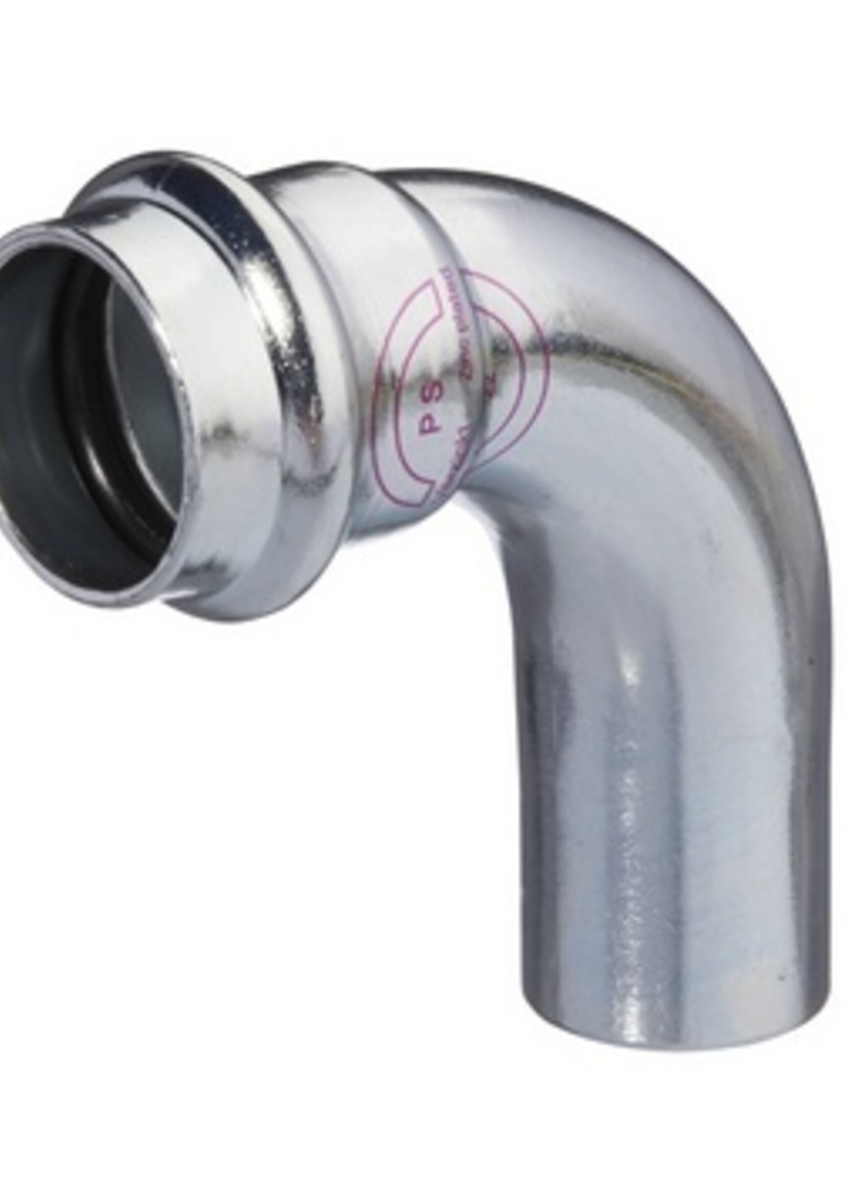 V-PRESS ST. ZINC PLATED BEND 90° MF 42 x 42