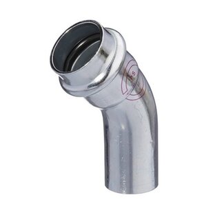 V-PRESS ST. VERZINKT BOCHT 45° MF  15 x 15