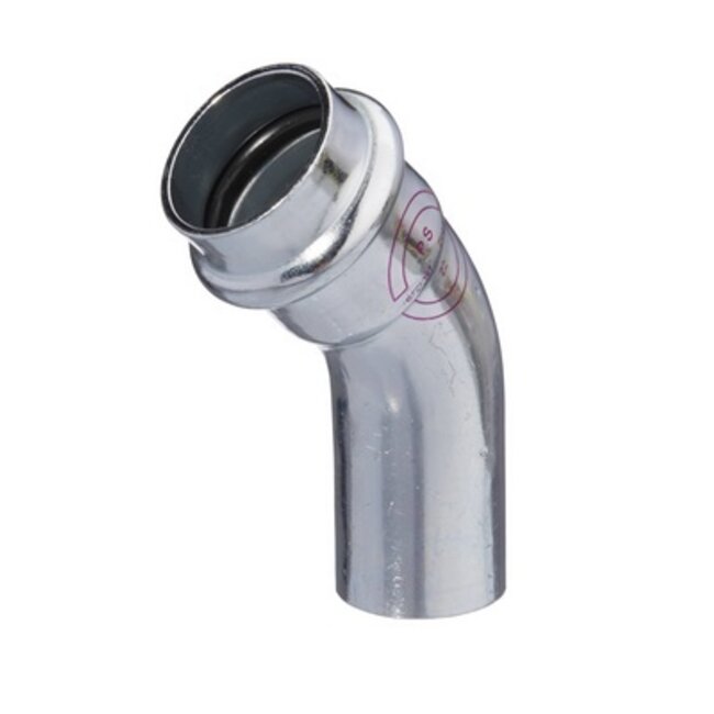 V-PRESS ST. VERZINKT BOCHT 45° MF  15 x 15