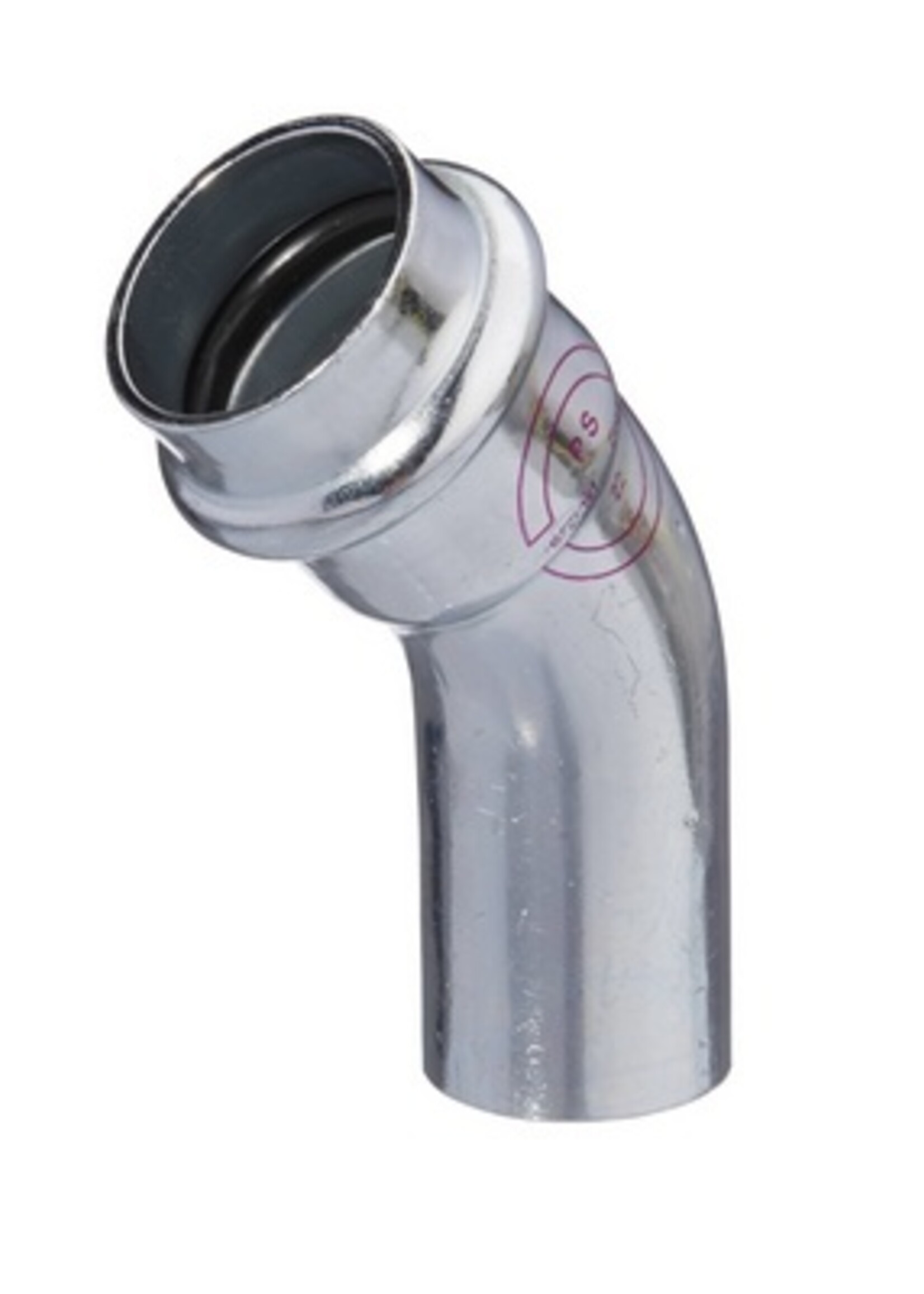V-PRESS ST. ZINC PLATED BEND 45° MF 18 x 18