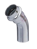 V-PRESS ST. VERZINKT BOCHT 45° MF  22 x 22