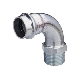 V-PRESS ST. VERZINKT BOCHT 90° BUI.DR. 18 x 1/2"