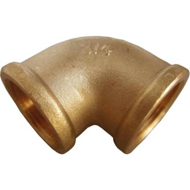 MESSING DRAADFITTING (ZWAAR)  KNIE 1/2"FF