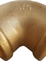 BRASS THREAD FITTING (HEAVY) KNEE 4/4"FF
