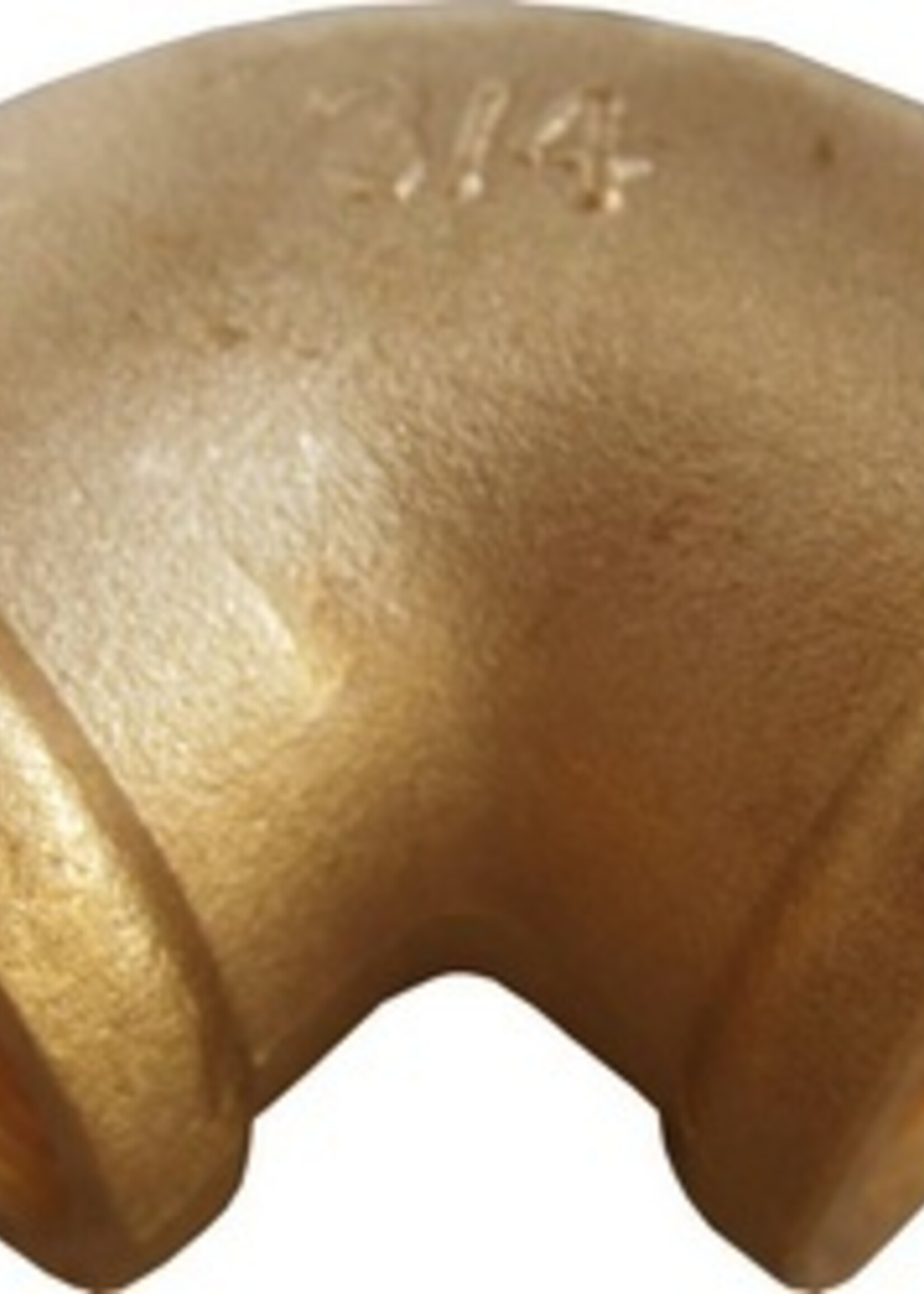 BRASS THREAD FITTING (HEAVY) KNEE 4/4"FF