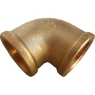 MESSING DRAADFITTING (ZWAAR)  KNIE 4/4"FF