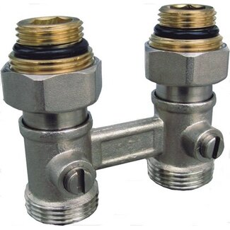 H-BLOK RECHT 1/2"M X3/4"M EUROCONE