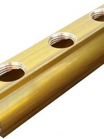 VERTEILER MESSING 4/4" - 5 LÖCHER 1/2 + 3/8"