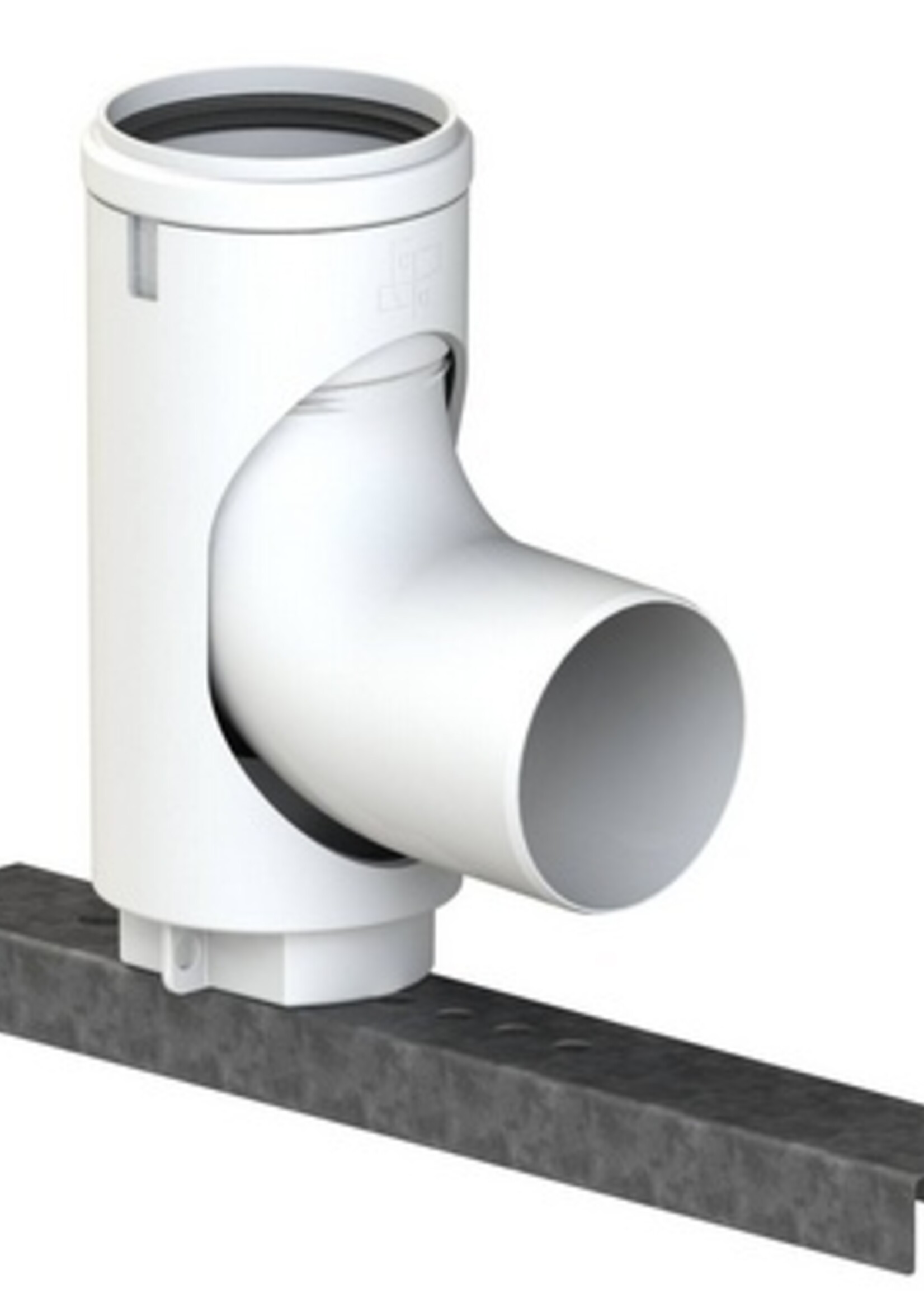 CoxDENS® PP shaft bend 87° Ø 60 with support