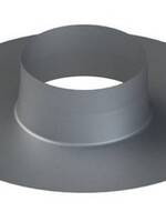 Aluminum adhesive plate Ø 125 flat/sloping roof incl