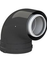CoxDENS® Facade PP/Alu bocht 45° Ø 80/125