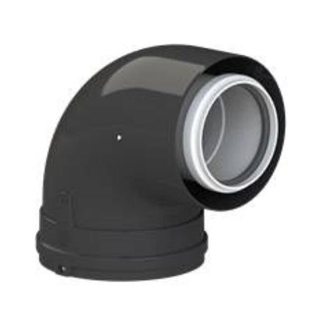 CoxDENS® Facade PP/Alu bocht 45° Ø 80/125
