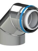 CoxDENS® Facade PP/Stainless Steel bend 45° Ø 80/125