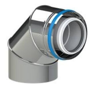 CoxDENS® Facade PP/RVS bocht 45° Ø 80/125