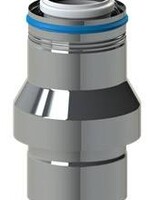 CoxDENS® Facade PP/stainless steel air intake piece Ø 80/125