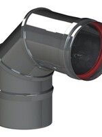 Stainless steel single-walled bend 87° Ø 60