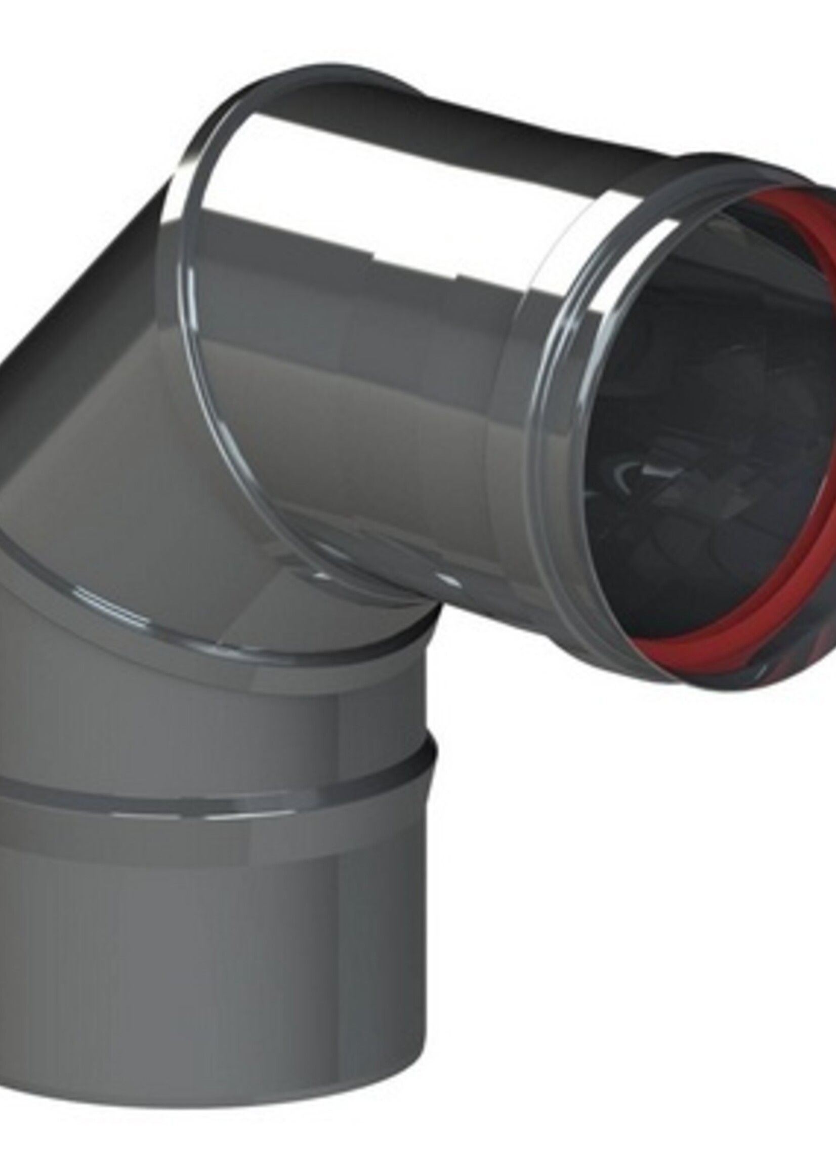 Stainless steel single-walled bend 87° Ø 60