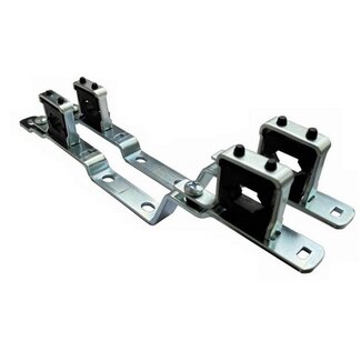 VERDELER MESSING VERNIKKELD 3/4" - SET DUBBELE BEU