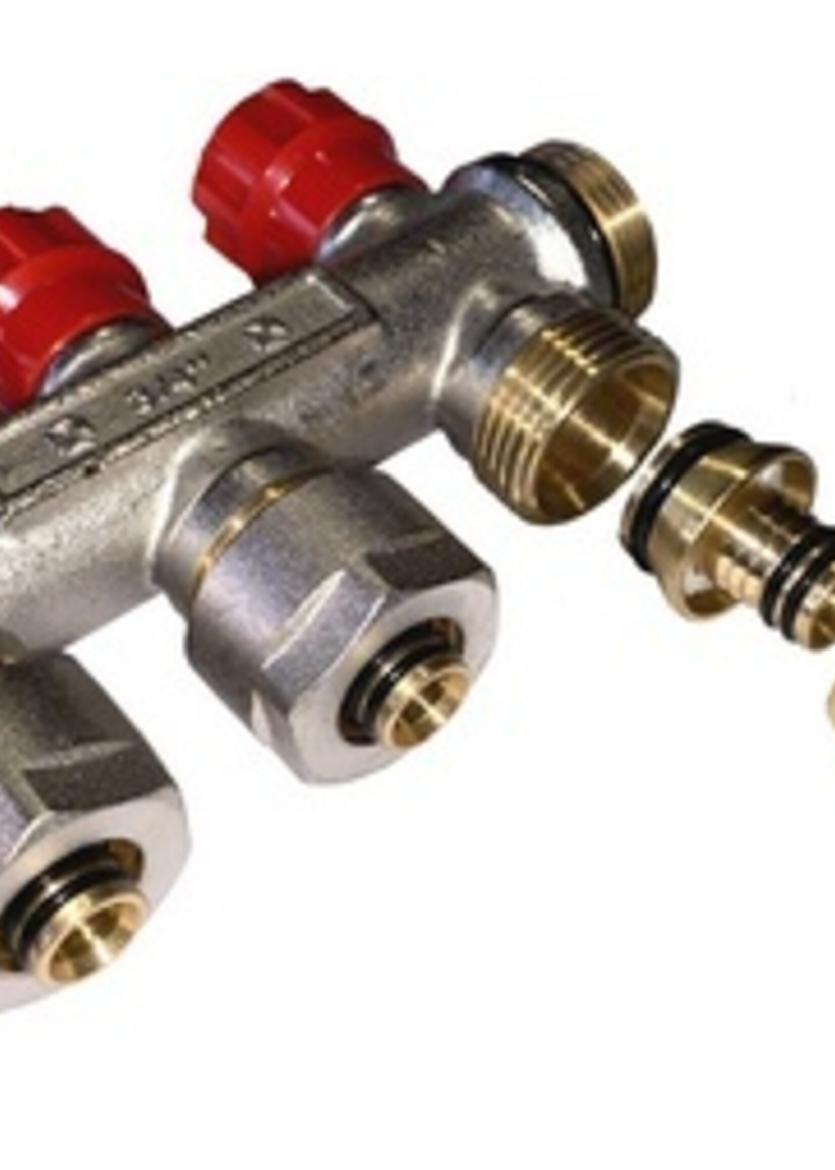VERTEILER 3/4" - 2 x 16/2 MM ROT KOMPAKT