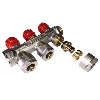 VERDELER 3/4" - 2 x 16/2 MM ROOD COMPACT