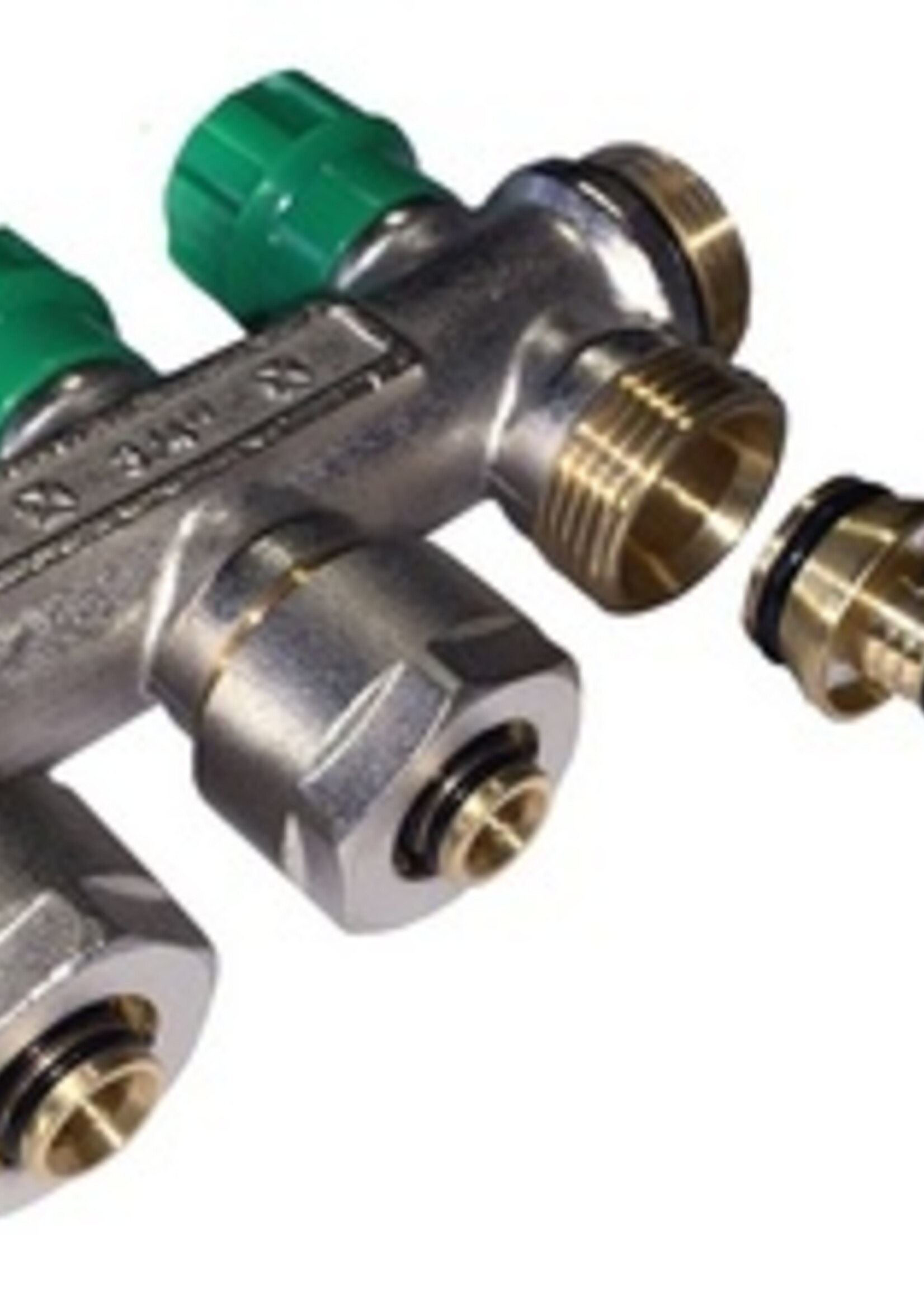 VERDELER 3/4" - 2 x 16/2 MM GROEN COMPACT