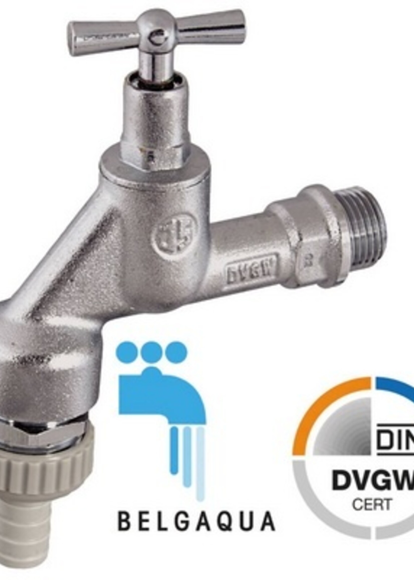 DOUBLE SERVICE TAP 1/2" BELGAQUA CHROMAT